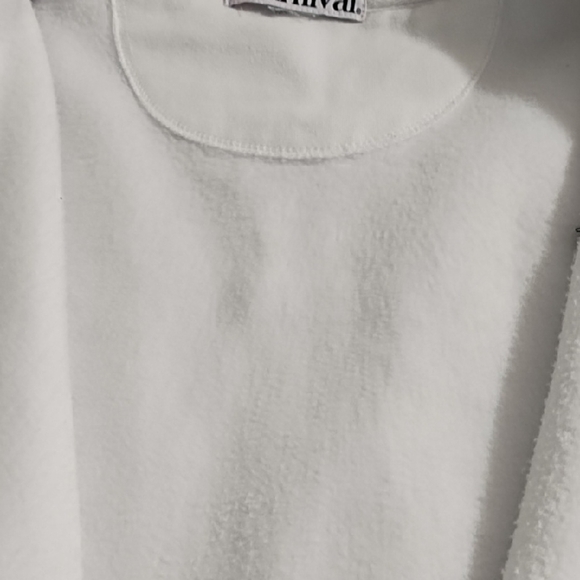 White Zip-Up Hoodie Sweat Shirt Jacket Carnival Cruisewear - Picture 7 of 14